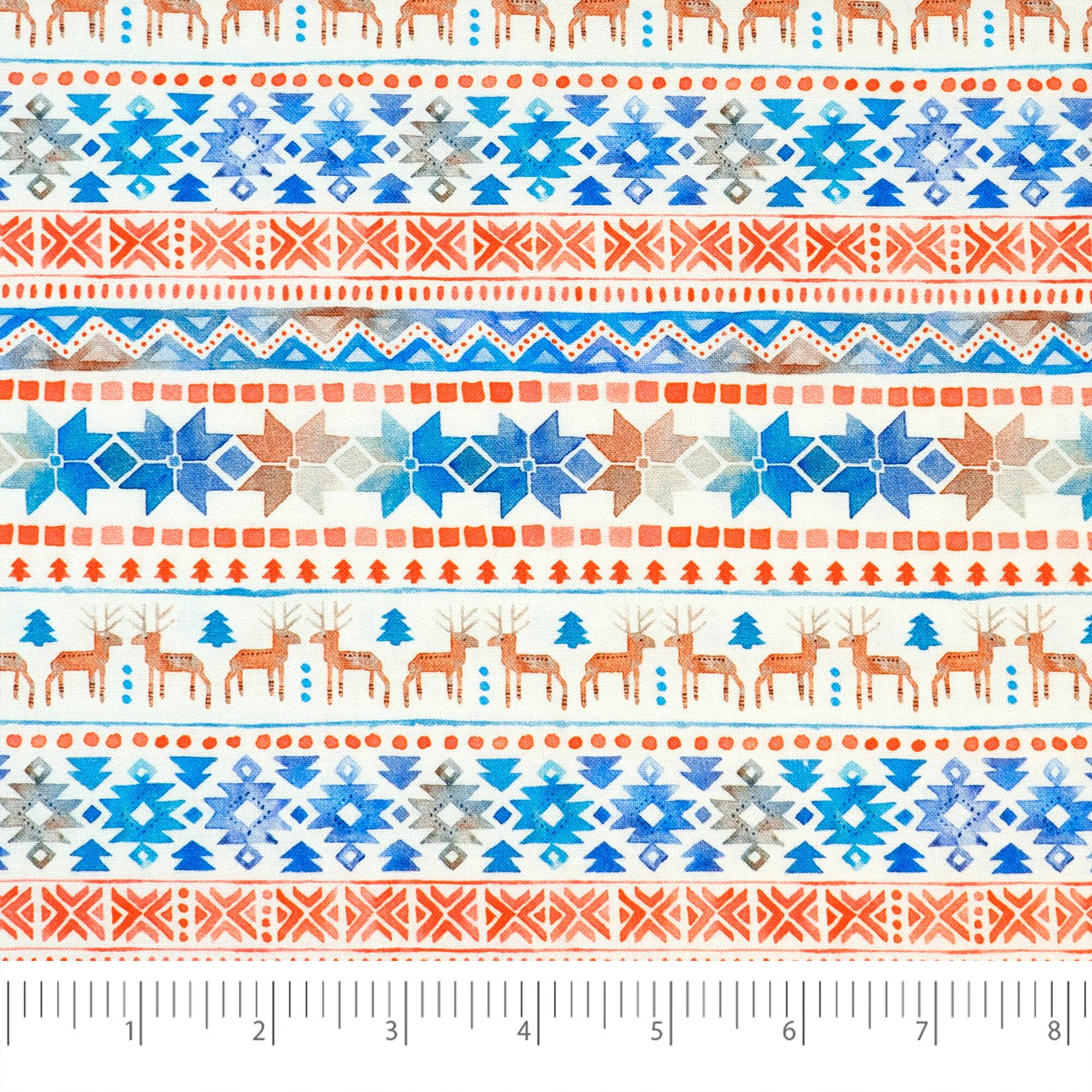 SINGER Scandinavian Christmas Print Ringspun Cotton Fabric Bundle
